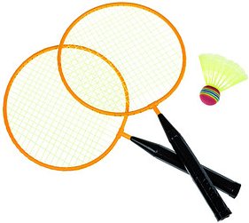 Idena Badminton-Set Junior gelb/schwarz
