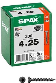 SPAX® Universalschrauben T20 Senkkopf BLAX 1191040400253 4 mm x 25 mm, 200 St.
