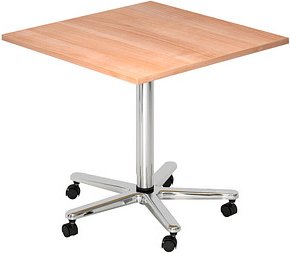 Thumbnail - HAMMERBACHER VST88 Stehtisch höhenverstellbar quadratisch Spanplatte nussbaum 80,0 x 80,0 x 72,0 - 114,0 cm, 1 St.