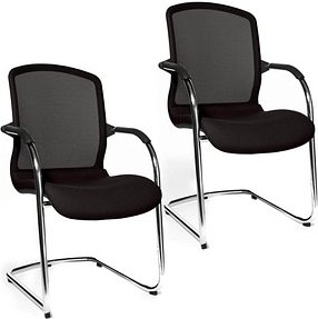 Thumbnail - Topstar Besucherstühle Open Chair 100 OC590 T20 schwarz Stoff, 2 St.