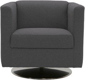 DOMO Collection Sessel BOB grau silber Stoff, 1 St.