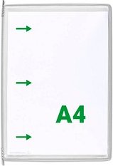 tarifold Sichttafeln DIN A4 grau, Öffnung seitlich, 20 St.