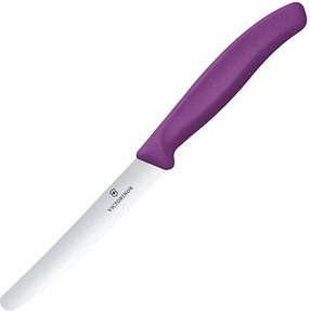 Thumbnail - VICTORINOX Frühstücksmesser Swiss Classic silber, violett glatt, Klinge: 11,0 cm, 1 St.