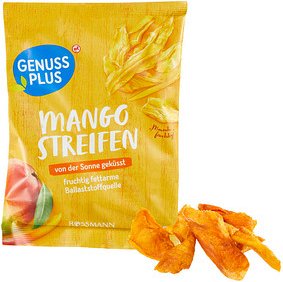 GENUSS PLUS MANGO-STREIFEN Trockenfrüchte 100,0 g