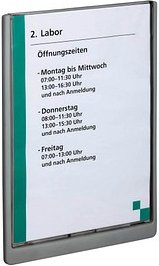 Thumbnail - DURABLE Türschild CLICK SIGN Kunststoff grau DIN A4 21,0 x 29,7 cm