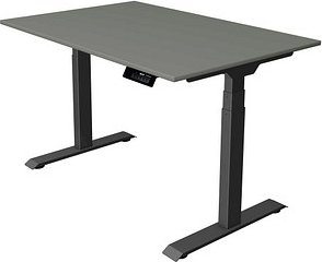 Kerkmann Move 1 stable elektrisch höhenverstellbarer Schreibtisch grafit rechteckig, T-Fuß-Gestell grau 120,0 x 80,0 cm