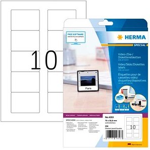 250 HERMA Disketten-Etiketten 4353 weiß