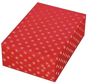 JUNG SCHÖNER VERPACKEN Geschenkpapier Weihnachtssterne mehrfarbig, 20,0 m