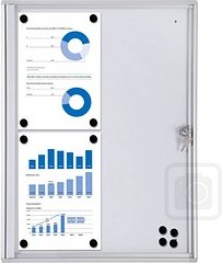 Thumbnail - Showdown® Displays Schaukasten Economy XS silber 4x DIN A4 49,1 x 2,6 x 65,5 cm, 1 St.