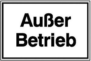 Thumbnail - SafetyMarking® Hinweisschild "Außer Betrieb" rechteck 25,0 x 15,0 cm, 1 St.