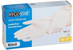 Thumbnail - HYGOSTAR unisex Einmalhandschuhe SAFE PREMIUM weiß Größe M, 100 St.