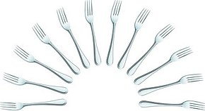 solex® Dessertgabeln Selina silber, 12 St.