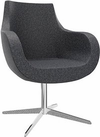 fm Sessel Pirum anthrazit chrom Stoff, 1 St.