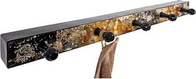 HAKU Möbel Wandgarderobe 32568 Motiv Metall 5 Haken 75,0 x 11,0 cm