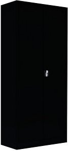 LÜLLMANN Stahlschrank 530339 tiefschwarz 4 Fachböden 80,0 x 38,3 x 180,0 cm, aufgebaut, 1 St.