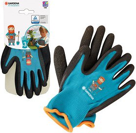 GARDENA unisex Gartenhandschuhe Kinder blau Größe Gr.3 (6-10 kg), 1 St.