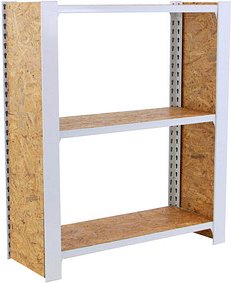 Thumbnail - Simonrack Regal OFFICLICK 8425437127359 weiß, braun 80,0 x 30,0 x 100,0 cm