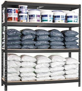 Thumbnail - Simonrack Schwerlast-Weitspannregal SIMONFORTE CHIPBOARD 8425437102738 anthrazit 180,0 x 60,0 x 200,0 cm