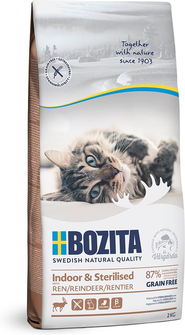 Bozita Indoor & Sterilised Grain free mit Rentier 2kg