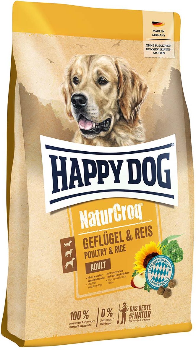 Happy Dog NaturCroq Geflügel pur & Reis 4kg