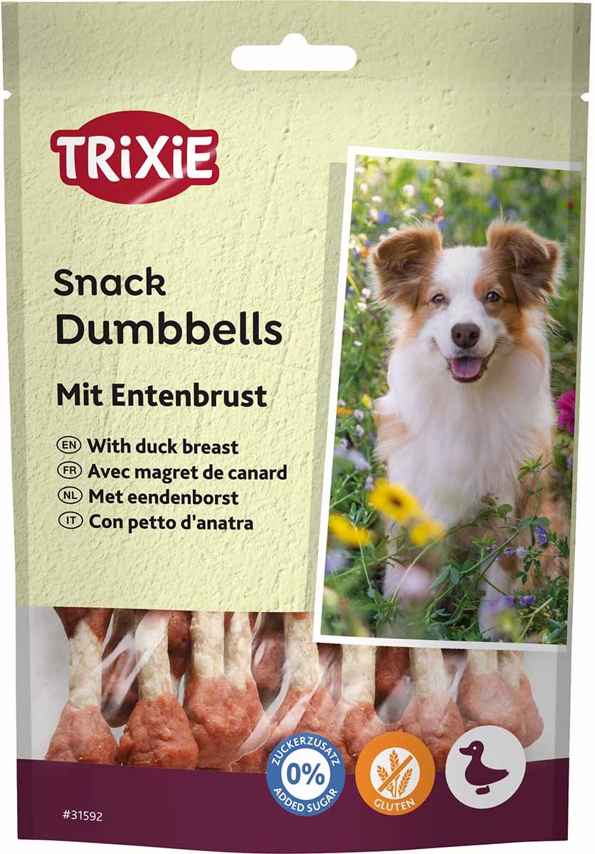 Trixie Hundesnack Dumbbells mit Entenbrust 80g