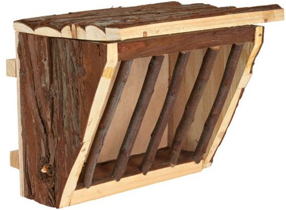 Trixie Heuraufe aus Holz zum Einhängen
