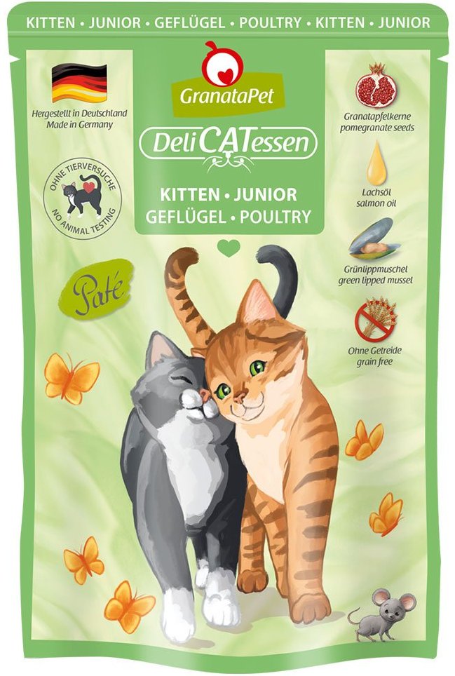 GranataPet Katze - Delicatessen Pouch Kitten Geflügel 6x85g
