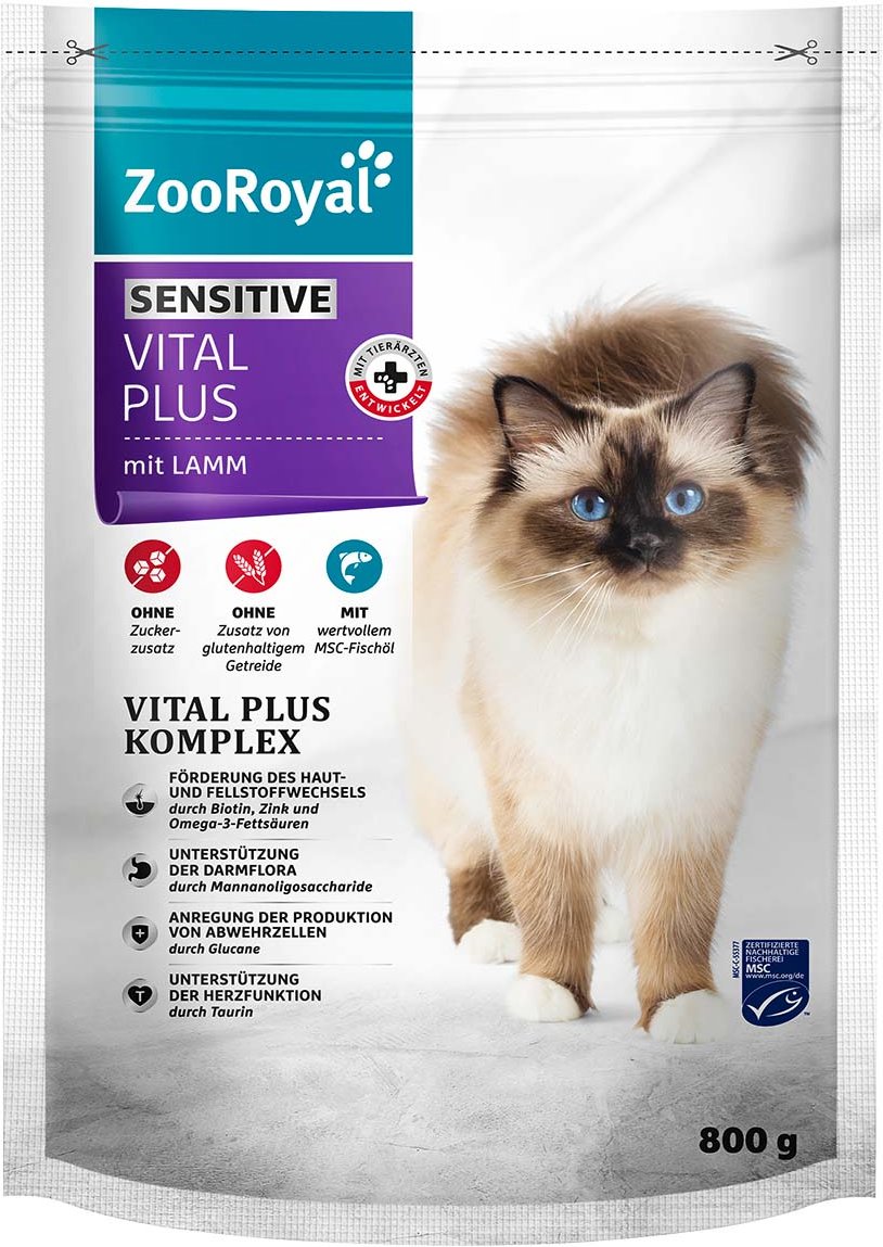 ZooRoyal Vital Plus Sensitive mit Lamm 800g