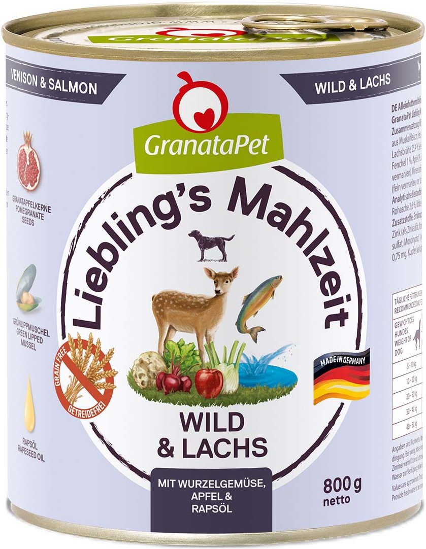 GranataPet Liebling's Mahlzeit Wild und Lachs 6x800g