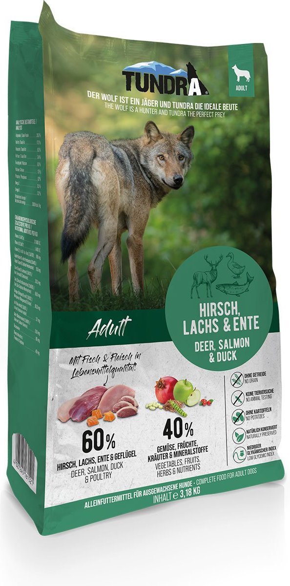 Tundra Dog Hirsch, Ente, Lachs 3,18kg