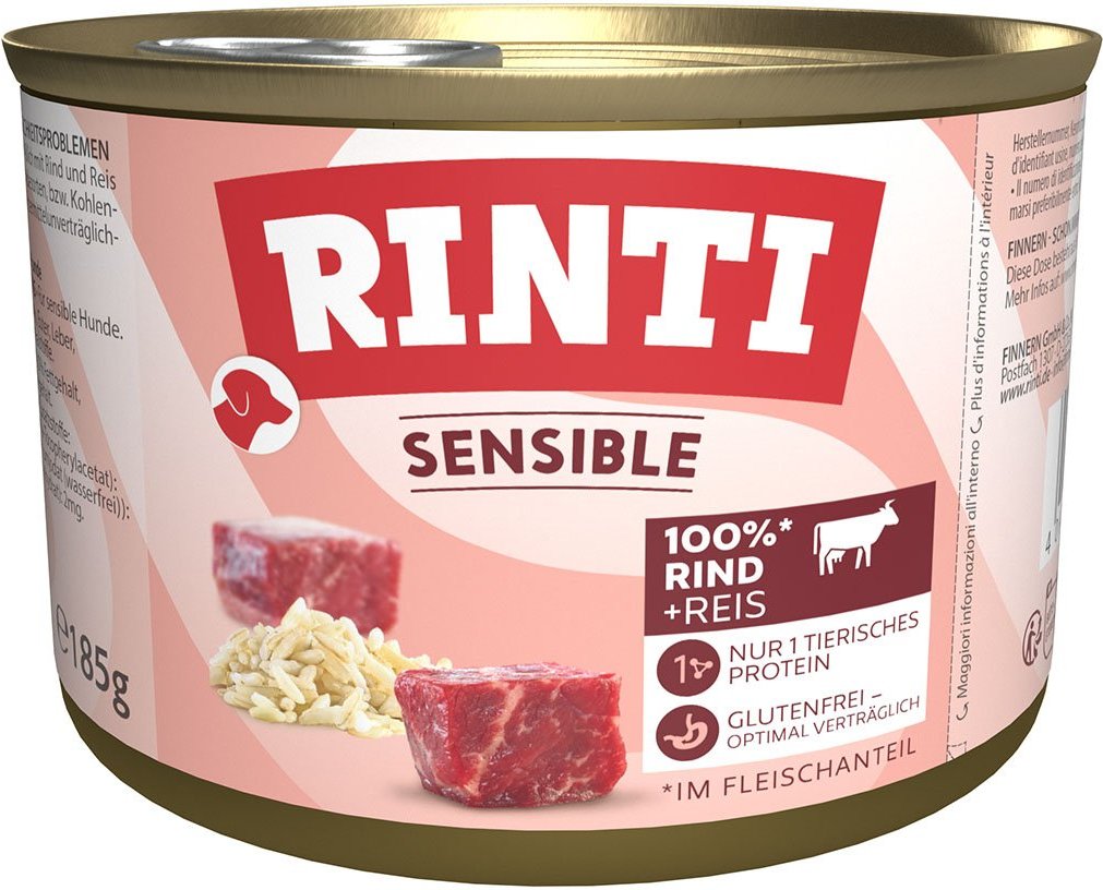 RINTI Sensible Rind + Reis 12x185g