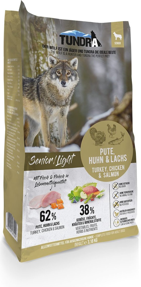 Tundra Dog Senior/Light Pute, Huhn & Lachs 3,18kg