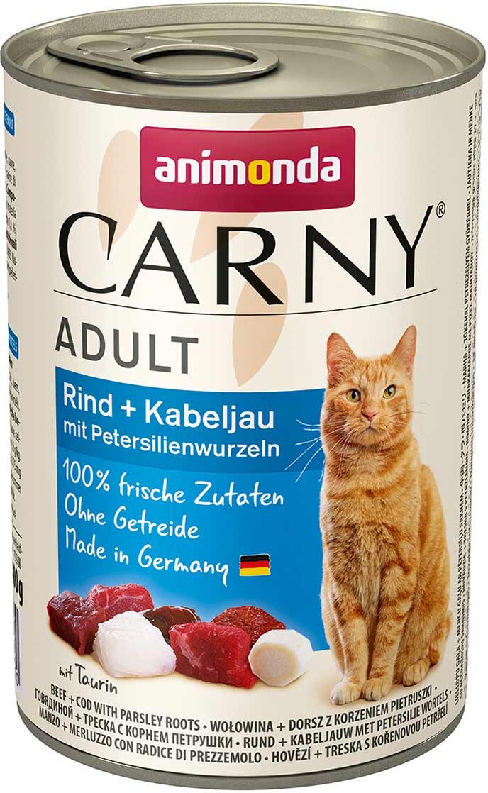 animonda Carny Adult Rind, Kabeljau und Petersilienwurzel 24x400g
