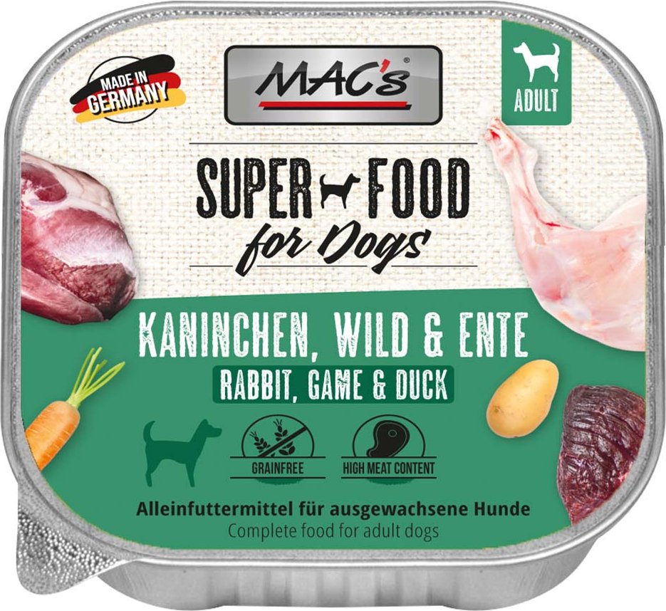 MAC's Dog Kaninchen, Wild & Ente 10x150g