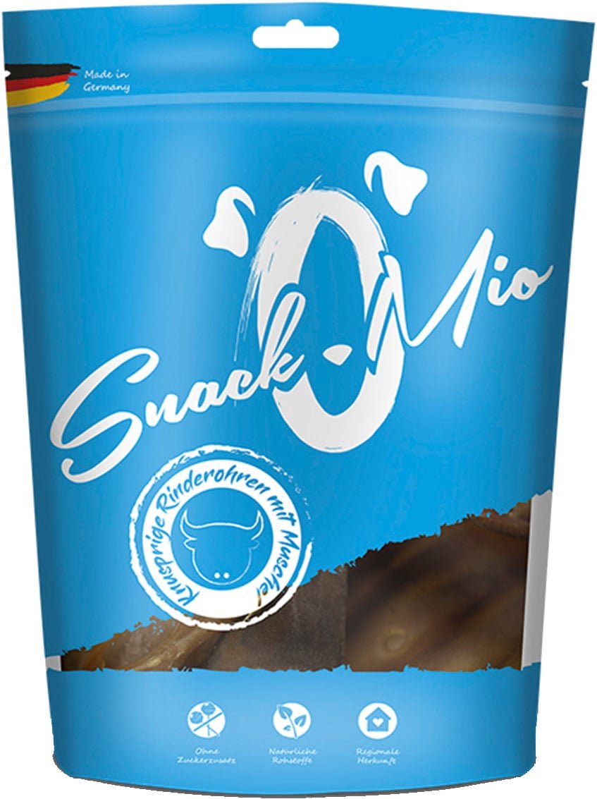 SnackOMio - knusprige Rinderohren (7 Stück)