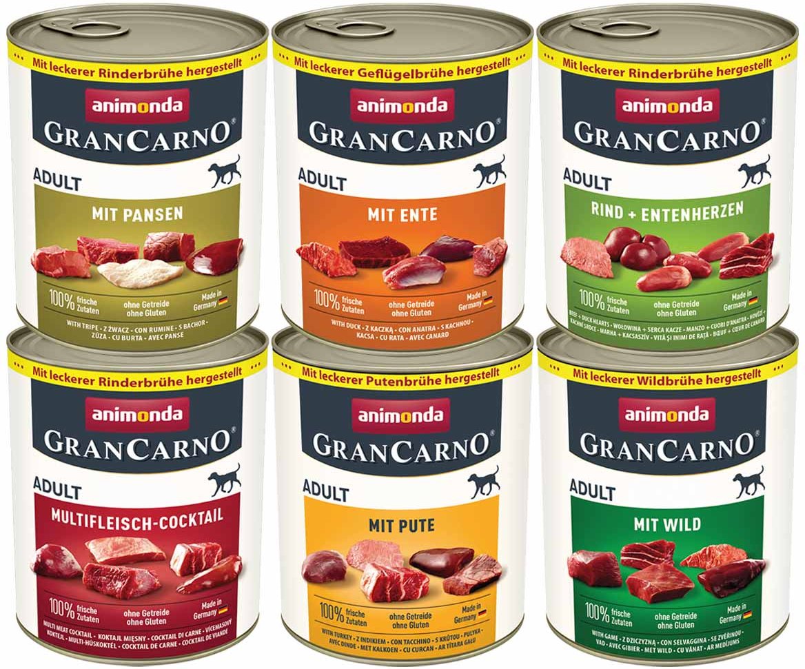 animonda GranCarno Adult 6x800g Kräftige Variation Mixpack II