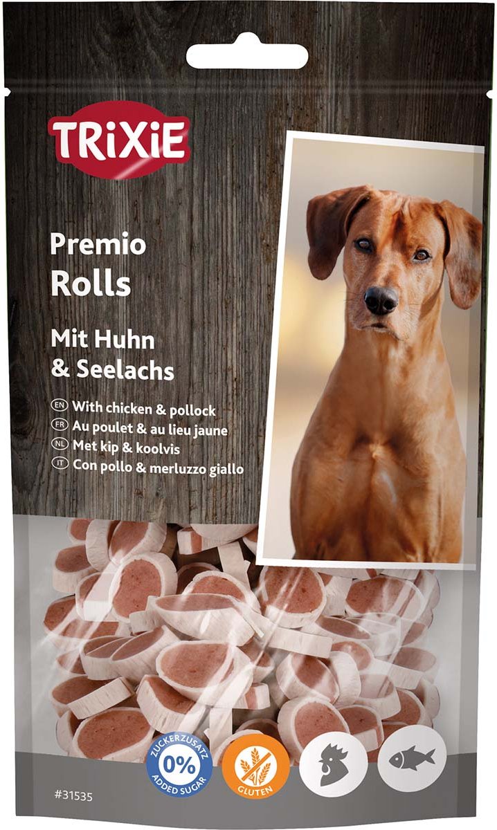 Trixie Hundesnack PREMIO Rolls mit Hühnchen und Seelachs 75g