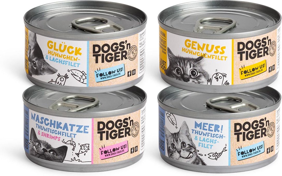 Dogs'n Tiger Mixpaket Filet Huhn und Thunfisch 12x70g