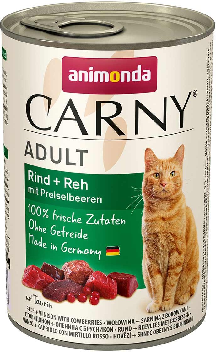 animonda Carny Adult Rind, Reh und Preiselbeeren 24x400g