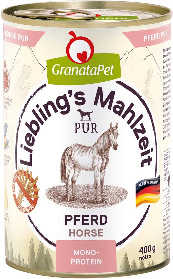 GranataPet Liebling's Mahlzeit Pferd PUR 6x400g