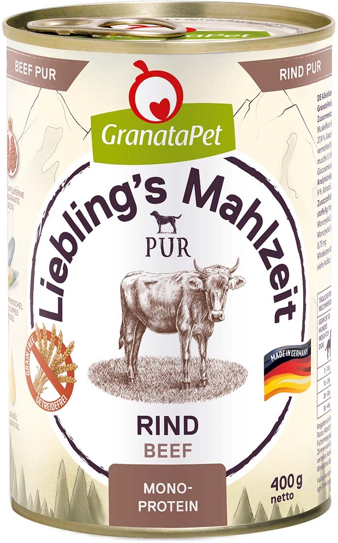 GranataPet Liebling’s Mahlzeit Rind PUR 6x400g