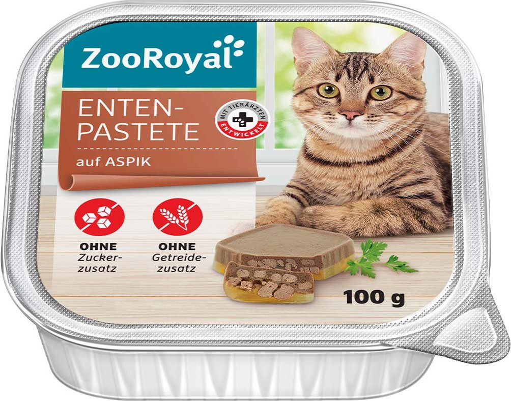 ZooRoyal Entenpastete auf Aspik 16x100g