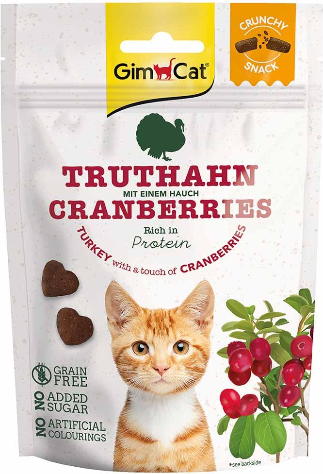 GimCat Crunchy Snacks Truthahn mit Cranberries 50g