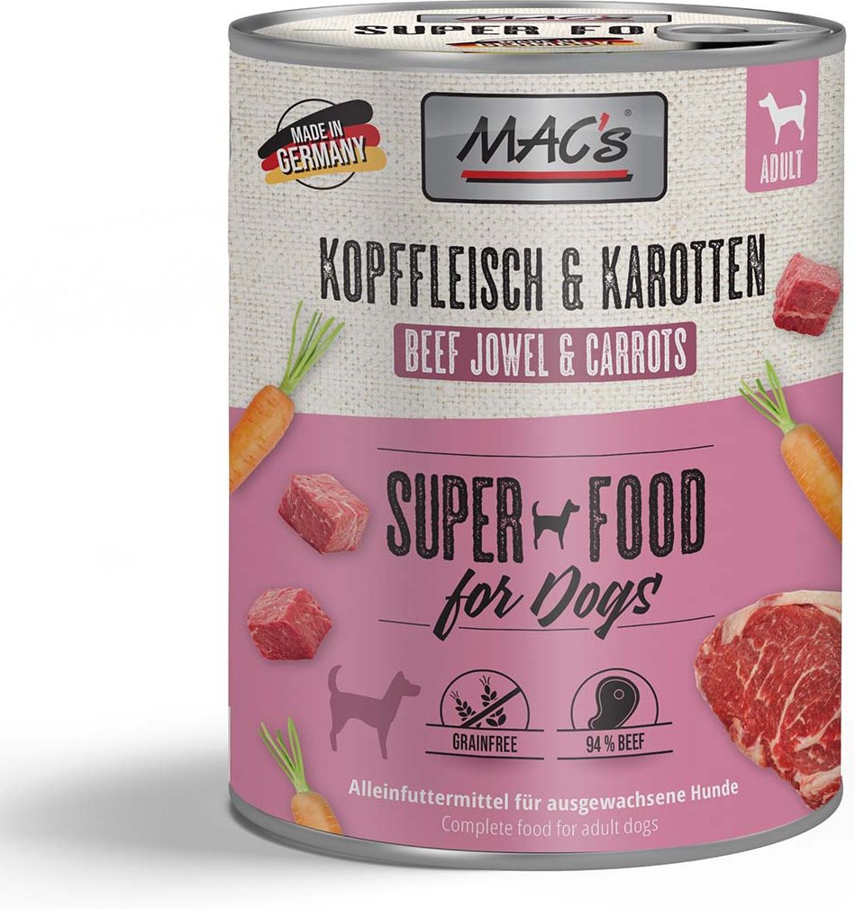 Thumbnail - MAC's Dog Kopffleisch und Karotten 6x800g