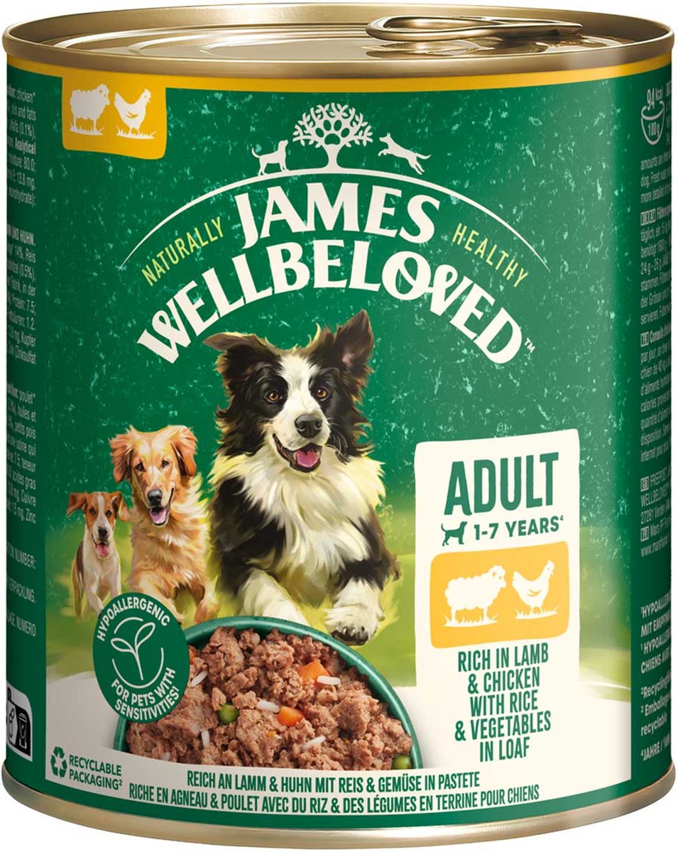 JAMES WELLBELOVED Adult Lamm & Huhn Pastete 6x800 g