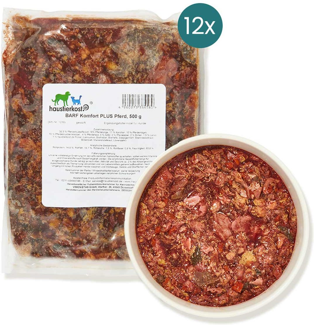 Haustierkost BARF Komfort PLUS Pferd 12x500 g