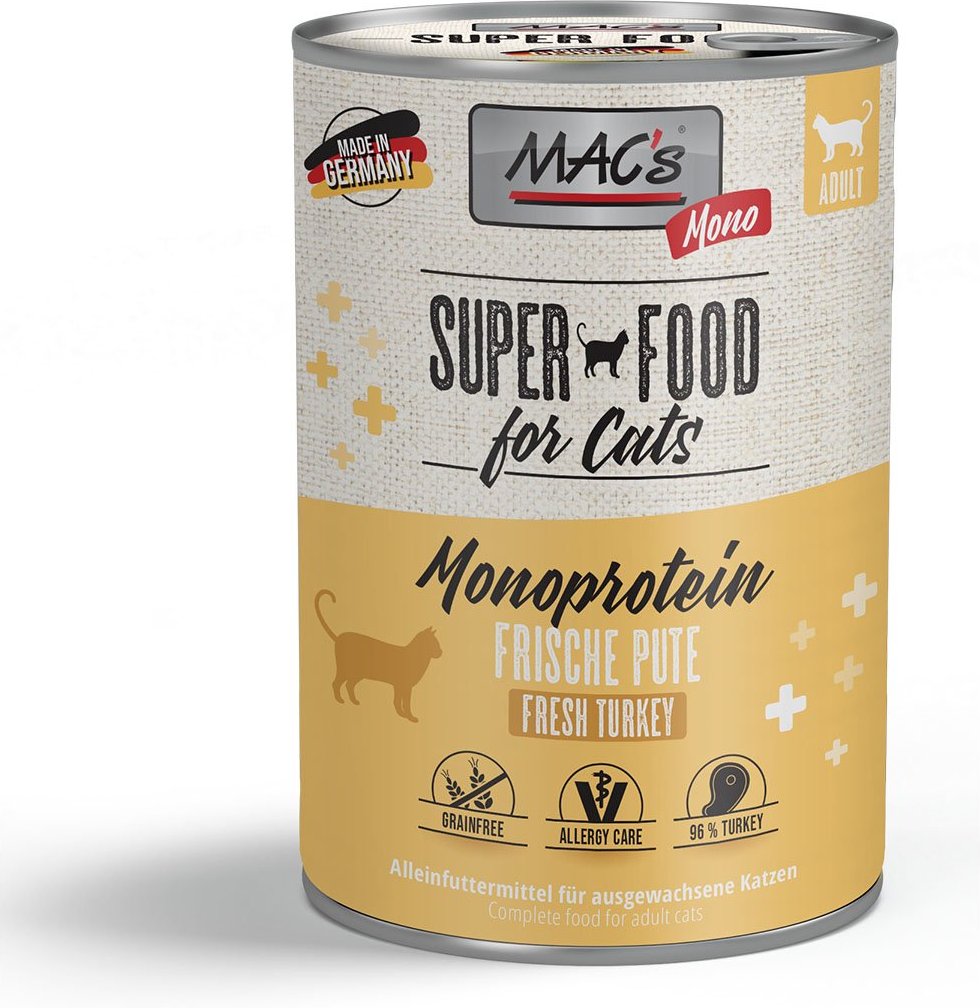 Thumbnail - MAC's Cat Vetcare Mono sensitive Pute 6x400g
