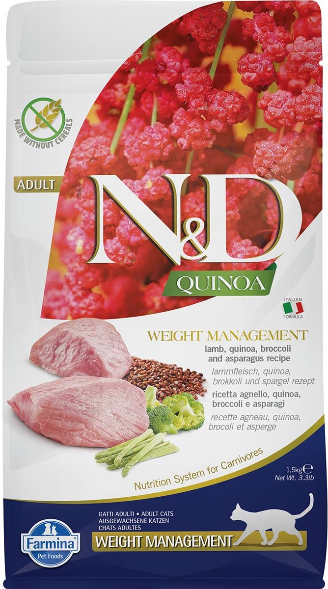 N&D Cat Quinoa Weight Management Lamb 1,5kg