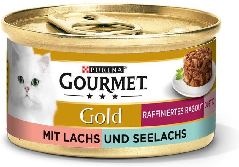 GOURMET Gold Raffiniertes Ragout Duetto mit Lachs und Seelachs 12x85g