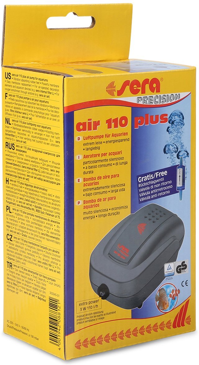 sera Air 110 plus Membranluftpumpe für Aquarien